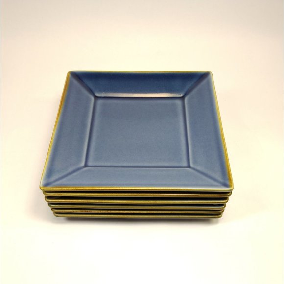 Pottery Barn Dining Pottery Barn Japan Asian Blue 6 Square Salad